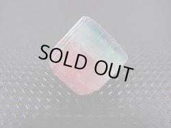 画像1: アフガニスタン産バイカラートルマリン結晶原石（ウォーターメロンカラー） 12.8カラット