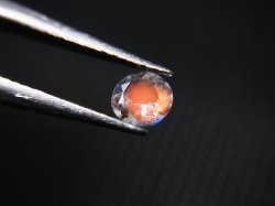 画像1: レアカラー：ピンク/オレンジシラームーンストーン（ラブラドライト）・ルース 0.2カラット