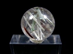 画像1: ブラジル産水晶（チューブインクルージョン）粒売りビーズ 18.5mm