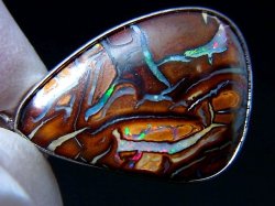 画像2: オーストラリア産コロイトオパールシルバー枠ペンダント（サービスチェーン付き） 3.4g