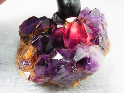 画像1: コンゴ産カラーシフト/ディープカラーアメジストクラスター 163.4g