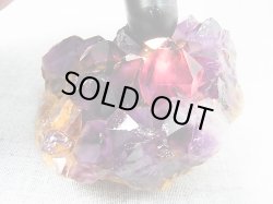 画像1: コンゴ産カラーシフト/ディープカラーアメジストクラスター 163.4g