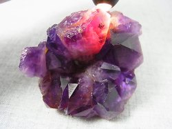 画像1: コンゴ産カラーシフト/ディープカラーアメジストクラスター 122.5g