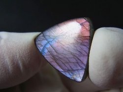 画像2: レアカラー：オレンジピンク/パープル/ブルーシラーラブラドライト研磨タンブル 2.8g