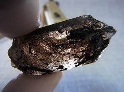 画像2: ベトナム・タインホア産インターフェレンス（ブラックトルマリン浸食）スモーキー水晶 29.2g