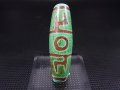 ヴィンテージ：「雪域天珠：老緑色三眼蓮師法器」西蔵（チベット）天珠 直径約13.5×46.5mm