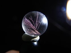 画像2: マダガスカル産ピンクエンジェルラダー水晶丸玉 14.5mm