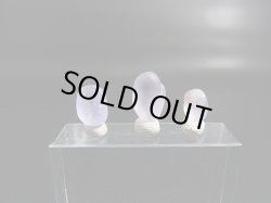 画像1: ベトナムLuc Yen産シルキーホワイト（カラーレス）サファイア原石（自然研磨） 3点セット トータル 3.3カラット