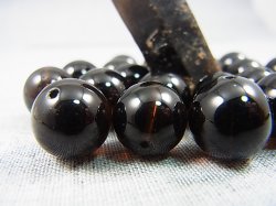 画像2: オリジナル加工：フィンランド・リプシニエミ産モリオン（黒水晶/ケアンゴーム）・ビーズ 12.5mm平均