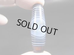 画像1: ボツワナ産ピクチャーアゲート現代天珠 直径約11.5×39mm