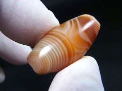 画像2: ブラジル産カーネリアンアゲート現代天珠 直径約14.5×27mm