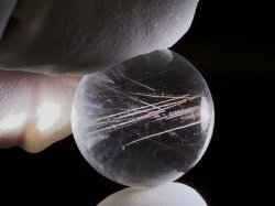 画像2: マダガスカル産ピンクエンジェルラダー水晶丸玉 16mm