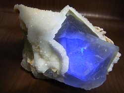 画像2: キャビネットサイズ：ベトナム産八面体グリーンフローライト原石（ドゥルージ水晶皮膜） 1,501.4g