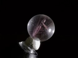 画像1: マダガスカル産ピンクエンジェルラダー水晶丸玉 10mm