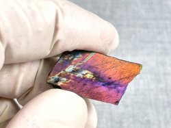 画像2: フィンランド・ユレマー産スペクトロライト（パープルヴィオラミックス）研磨スライス 3.8g