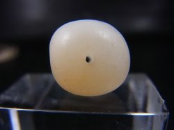 画像1: 和田玉（ホータンぎょく）「羊脂白玉」オリジナルビーズ 約15×13×12.5mm
