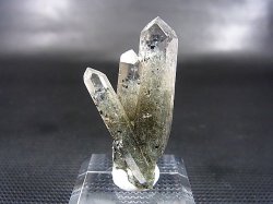 画像1: ノルウェー産水晶ポイント（アクチノライト/ヘマタイト入り/連晶） 6.7g