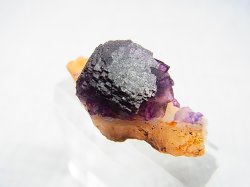 画像1: ナミビア・エロンゴ産ブラック(ディープパープルカラー)フローライトon水晶原石 6.9g