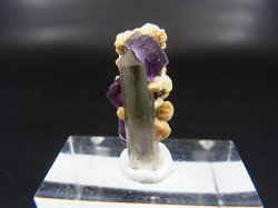 画像1: ドイツ・ザクセン州産フローライトonグリーン水晶(シデライト共生) 1.5g