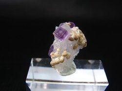 画像1: ドイツ・ザクセン州産フローライトon水晶(シデライト共生) 1.8g
