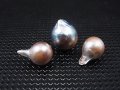 ベトナム・ニャチャン産バロックパール（黒蝶貝＆アコヤ貝/穴開け無し） 3点セット