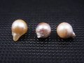 ベトナム・ニャチャン産バロックパール（アコヤ貝/穴開け無し） 3点セット