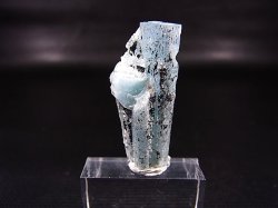 画像1: ベトナム産連晶結束型アクアマリン原石（ブラックトルマリン付き） 7.4g