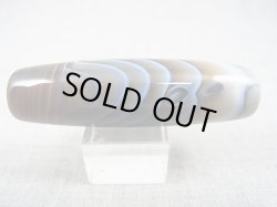 画像1: ボツワナ産ピクチャーアゲート現代天珠 直径約15×53.5mm