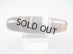 画像1: ボツワナ産ピクチャーアゲート現代天珠 直径約12.5×43mm