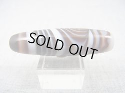 画像1: ボツワナ産ピクチャーアゲート現代天珠 直径約11.5×43mm