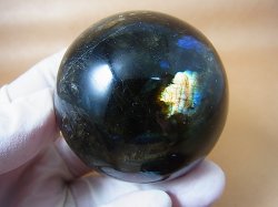 画像2: マダガスカル産ラブラドライトSA丸玉（メタリックカラー） 56mm