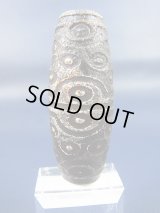 「三十六眼」老礦（ろうこう）現代天珠 直径約21.5×55.5mm