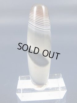 画像1: ボツワナ産ピクチャーアゲート現代天珠 直径約14×46.5mm