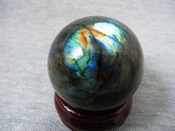 画像2: マダガスカル産ラブラドライトSA丸玉（ピンク/ブルーマトリクス） 52mm