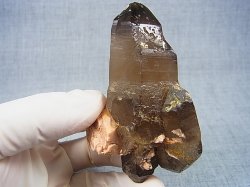 画像1: 新産地：ベトナム・ニントゥアン産スモーキー水晶（ＤＴ/エピドート内包/カリ長石共生） 136.7g