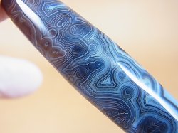 画像2: ボツワナ産ピクチャーアゲート現代天珠 直径約14×64mm