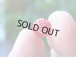 画像1: 【クリアランス価格70％OFF 210円→63円】チェコガラス・ミラーボール粒売りビーズ（レッド）10mm