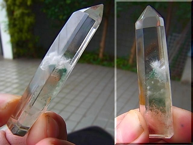 マダガスカルの秘宝水晶⭐️グリーンファントム⭐️約13〜13.8ミリ