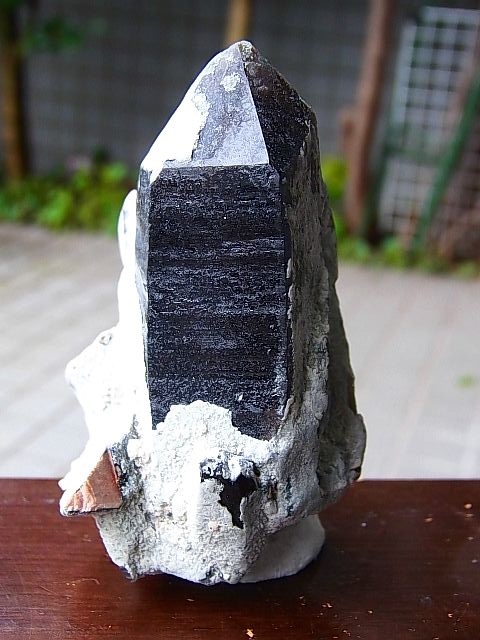 山東省産モリオン(レコードキーパー付き天然黒水晶）ポイント116.2g