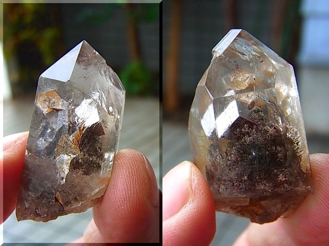 パイライト(大型結晶)・イン水晶ポイント20.0g - パーフェクトストーン PERFECT STONE