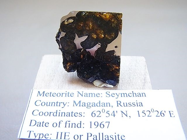 ロシア産セイムチャン・パラサイト（石鉄）隕石4.3g