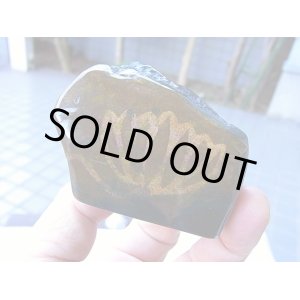 画像: 手造りチベット老礦玉随天珠「水蓮花・蓮花宝瓶」置き物 148.0g