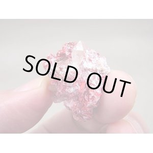 画像: スペイン・カンタブリア州産シナバー＆水晶＆セレナイト原石7.3g