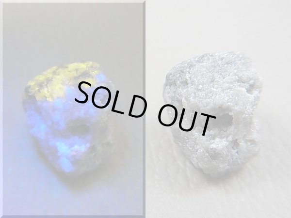 画像1: 天然ダイヤモンド原石（蛍光/ブルー＆イエロー） 5.2カラット