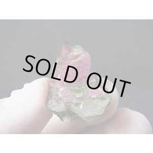 画像: ブラジル・クルゼーロ鉱山産ピンク/グリーントルマリン&水晶原石 44.0カラット