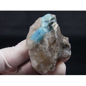 画像: ベトナム・タインホア産アクアマリン付きスモーキー水晶 58.7g