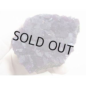 画像: アメリカ・イリノイ産ダークパープル(ディープカラー)フローライト/スファレライト原石 157.9g