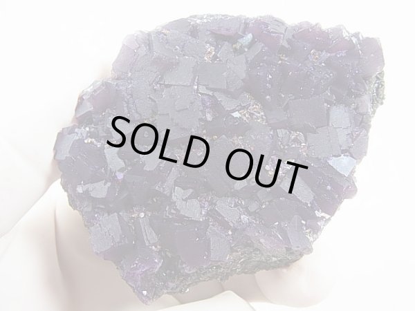 画像1: アメリカ・イリノイ産ダークパープル（ディープカラー）フローライト/スファレライト原石 157.9g