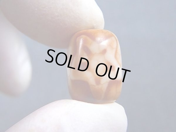 画像1: 「日月星」現代天珠 直径約11.5×14.5mm