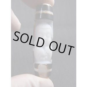 画像: 「菩提」(仏顔彫り)現代天珠 直径約13×48.5mm